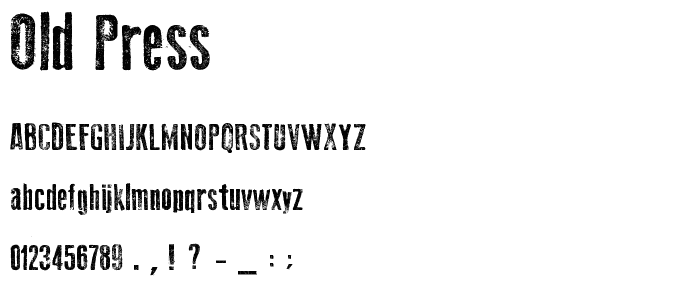 Old Press font